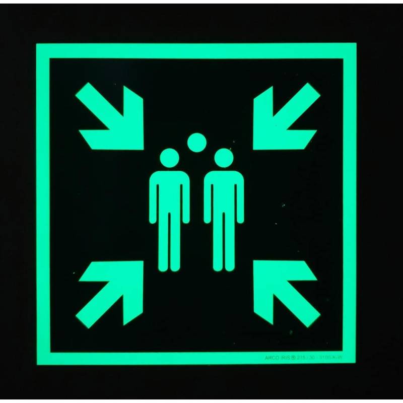 Signal Point de rassemblement photoluminescent E007