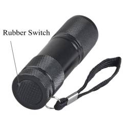 Mini Torche UV 9 Led  lumière noire 365nm