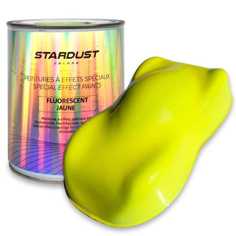 Peinture fluorescente automobile JAUNE 1L