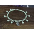 Bracelet de cheville fluorescent turquoise
