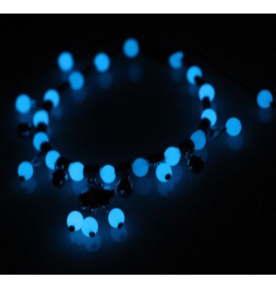 Bracelet de cheville fluorescent turquoise