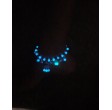 Bracelet de cheville fluorescent turquoise