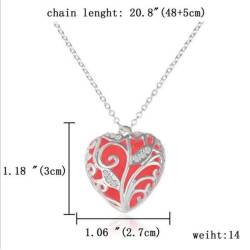 Collier phosphorescent cœur et alliage