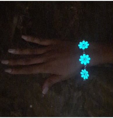 Bracelet lumineux avec fleurs