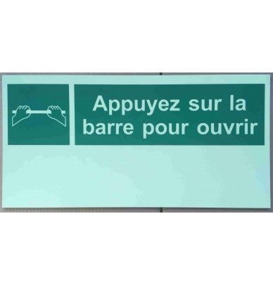 Panneau Ouverture de porte photoluminescente