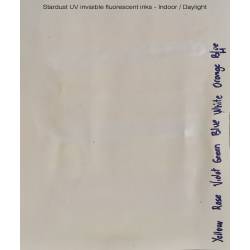 Encre invisible UV fluorescente réagissant sous UV