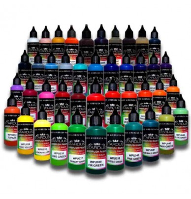 Peintures pour aérographe WPU Stardust Pro – 46 couleurs artistiques