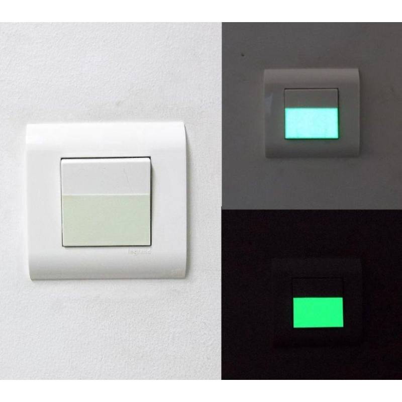 Interrupteur Phosphorescent 6cm x 10 pièces