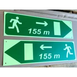 Panneau phosphorescent pour tunnel