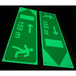 Panneau phosphorescent pour tunnel