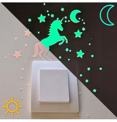 Stickers phosphorescents LUMILOO pour interrupteur de chambre d'enfant