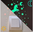 Stickers phosphorescents LUMILOO pour interrupteur de chambre d'enfant