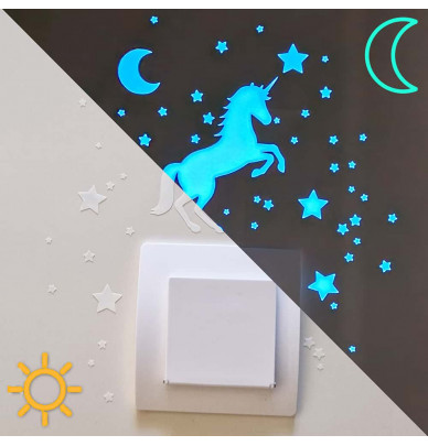 Stickers phosphorescents LUMILOO pour interrupteur de chambre d'enfant