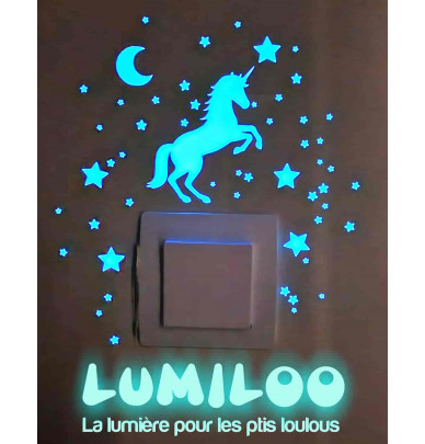 Stickers phosphorescents LUMILOO pour interrupteur de chambre d'enfant