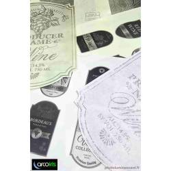 Etiquette phosphorescente vin et champagnes