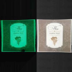 Etiquette phosphorescente vin et champagnes