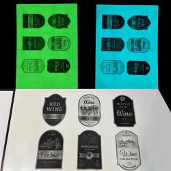 Etiquette phosphorescente vin et champagnes