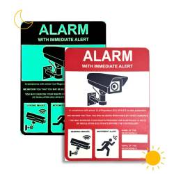 Panneau caméra surveillance phosphorescent 20 x 26,7 cm