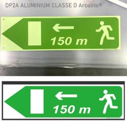 Panneau phosphorescent pour tunnel