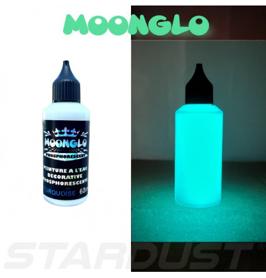 Peinture à l'eau phosphorescente DECO 60ml TURQUOISE