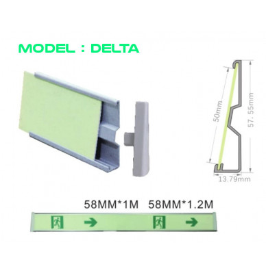 profil photoluminescent aluminium pour la signalisation murale