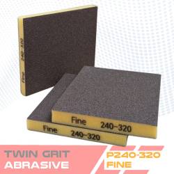Éponge abrasive double face pour carrosserie – TWIN GRIT P120 à P1500