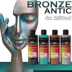 Peinture effet bronze patiné – kit acrylique complet