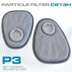 Cartouche filtre P3 masque respiratoire professionnel peinture carrosserie et ponçage certifié