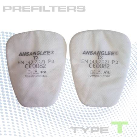 Pré-filtre P3 professionnel pour masque