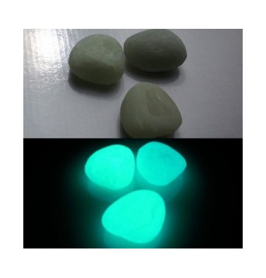 200g Gros Galets phosphorescents Vert