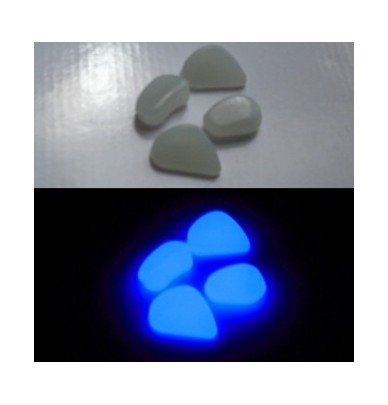 200g Petits Galets phosphorescents bleu