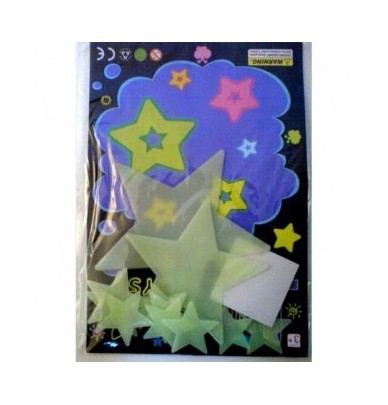 STICKERS phosphorescents etoile VERTE