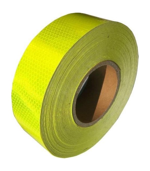 Bande réfléchissante Jaune fluorescente 5cm x 50m