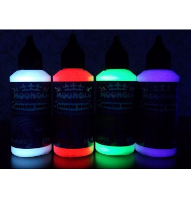 Kit fluorescent invisible 4 couleurs speciales