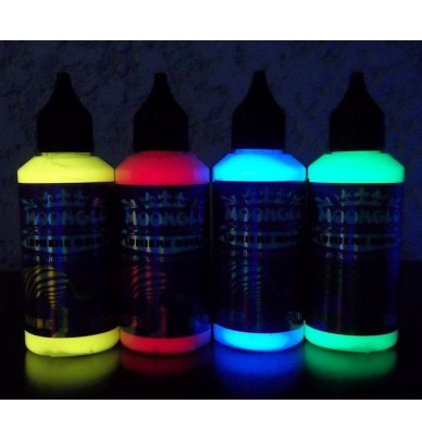 Kit fluorescent invisible lumiere noire 4 couleursstandards