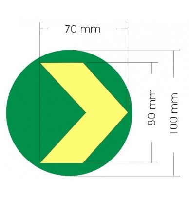 Adhésif photoluminescent directionnel rond 4