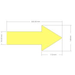 Flèche phosphorescente en aluminium 30cm