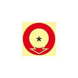 Signes imprimés sur panneau ou adhésif phosphorescent