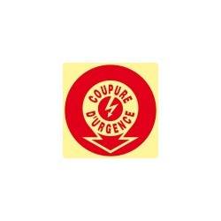 Signes imprimés sur panneau ou adhésif phosphorescent