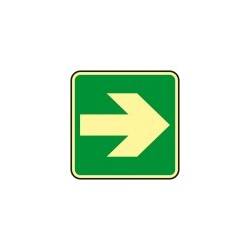 Signes imprimés sur panneau ou adhésif phosphorescent