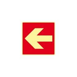 Signes imprimés sur panneau ou adhésif phosphorescent