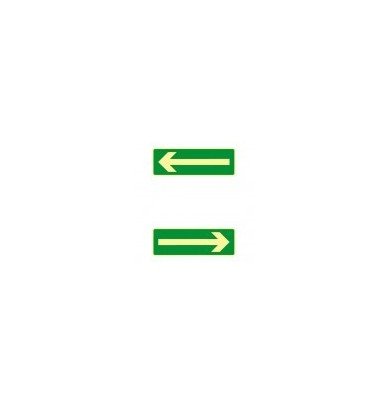 Signes imprimés sur Panneaux ou adhesifs photoluminescents