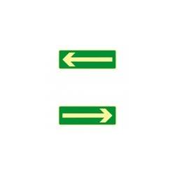 Signes imprimés sur panneau ou adhésif phosphorescent