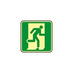 Signes imprimés sur panneau ou adhésif phosphorescent