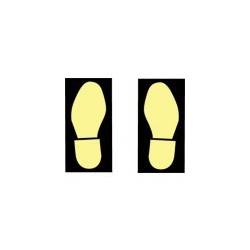 Signes imprimés sur panneau ou adhésif phosphorescent