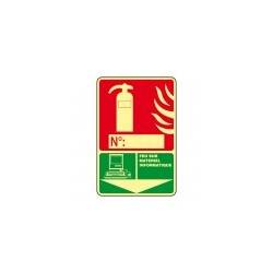 Signes imprimés sur panneau ou adhésif phosphorescent