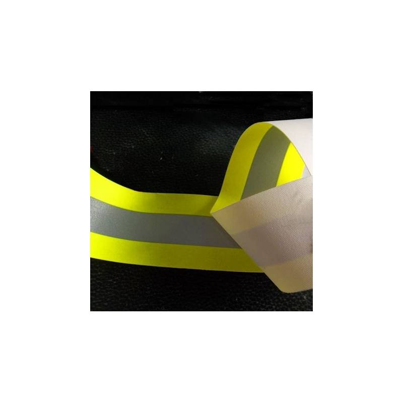 Bande à coudre rétroréfléchissante jaune et grise