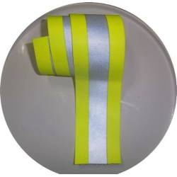 Bande réfléchissante et fluorescente à coudre