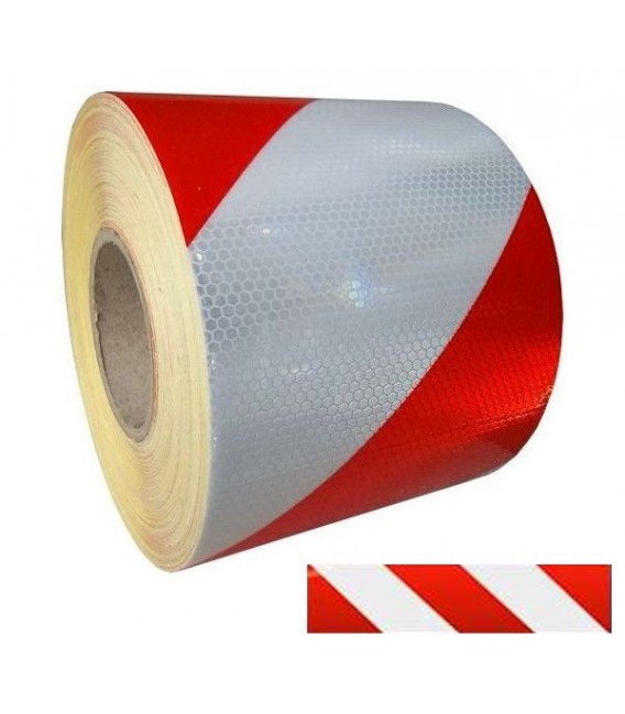 BANDE REFLECHISSANTE STICKER ECE-104 50mm X 50m ROUGE