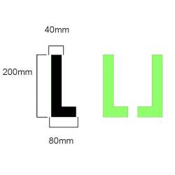 Marqueur phosphorescent en L pour marche d'escalier